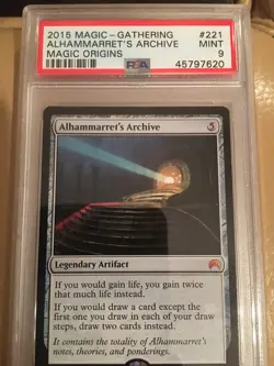 PSA 9 Mint Alhammarret’s Archive MTG Origins Legendary Artifact - Image 3