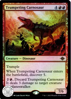 MTG Trumpeting Carnosaur (Prerelease) (171) | NM Foil | Lost Cavern Ixalan {LCI} - Image 1