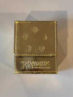 GOLD Ultra Pro Mana Alcove Flip Deck Box for Magic: The Gathering MTG - Image 1