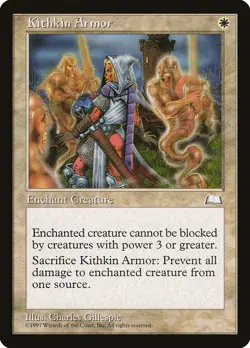 MTG Magic the Gathering Kithkin Armor (19/167) Weatherlight LP - Image 1