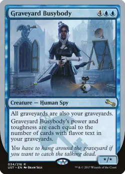 MTG Magic the Gathering Graveyard Busybody (34/288) Unstable LP - Image 1