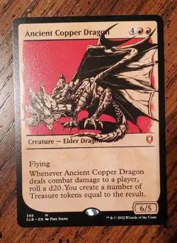 Ancient Copper Dragon (Showcase) #396 (NM) Baldur's Gate CLB Magic MTG - Image 1
