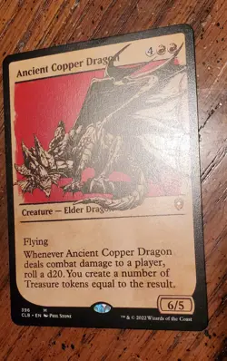 Ancient Copper Dragon (Showcase) #396 (NM) Baldur's Gate CLB Magic MTG - Image 2