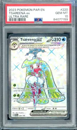2023 Pokemon Paradox Rift Tsareena EX 220/182 Ultra Rare Gem Mint PSA 10 - Image 1