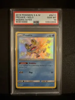 Pokemon TCG Froakie SV11/SV94 Hidden Fates Shiny Vault Holo Rare PSA 10 - Image 1