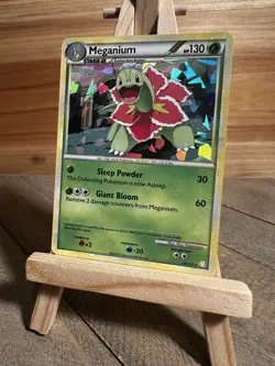 Pokemon HeartGold SoulSilver Rare,Cracked Ice Holo Meganium #26/123 NM - Image 1
