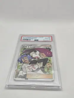 2019 Pokemon TCG Sun & Moon Hidden Fates 68 Jessie & James Full Art PSA 10 - Image 3