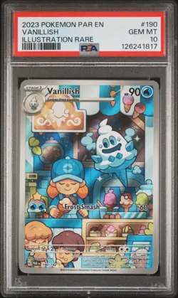 2023 Pokemon Par En-Paradox Rift Vanillish Illustration Rare PSA 10 - Image 1