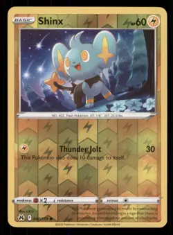 Shinx (40) Crown Zenith #040/159 Common Reverse Holo Pokemon LP - Image 1
