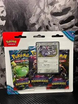 Pokemon TCG Scarlet & Violet Twilight Masquerade 3 Pack Sealed Blister Revavroom - Image 1
