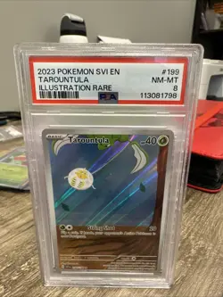 2023 POKEMON SVI EN TAROUNTULA ILLUSTRATION RARE PA #199 NM-MT PSA 8 - Image 1