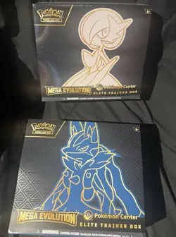 Pokemon Center Mega Evolution ETB Elite Trainer Box Lucario & Gardevoir Set of 2 - Image 1