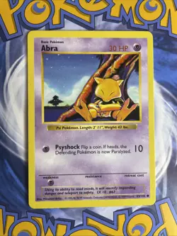Pokemon TCG Abra 1st Edition Shadowless 43/102 NM - Image 1