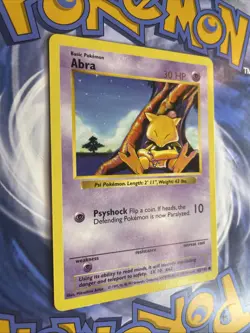 Pokemon TCG Abra 1st Edition Shadowless 43/102 NM - Image 2