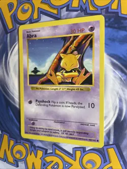 Pokemon TCG Abra 1st Edition Shadowless 43/102 NM - Image 3