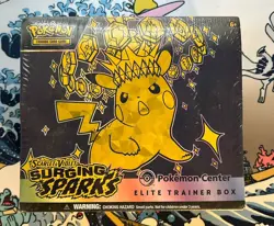 1x Pokemon Surging Sparks Pokemon Center ETB SEALED (Corner damage) - Image 1
