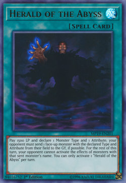 Yugioh Herald of the Abyss MP19 Ultra Rare 1st Ed NM - Image 1