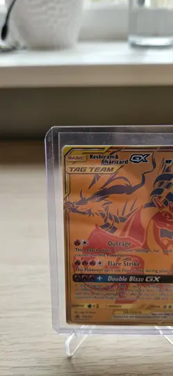 Reshiram and Charizard GX Premium Collection Gold Promo Card SM247 Pokemon TCG - Image 2
