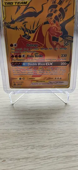 Reshiram and Charizard GX Premium Collection Gold Promo Card SM247 Pokemon TCG - Image 3
