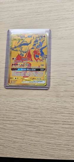 Reshiram and Charizard GX Premium Collection Gold Promo Card SM247 Pokemon TCG - Image 5