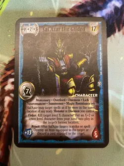 Warlord Saga of the Storm Sal'Azar the Gilded Overlord 4E Promo Card - Image 2