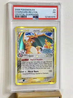 Charizard Delta Species EX Crystal Guardians Reverse Holo Card 4/100 PSA 1 - Image 1