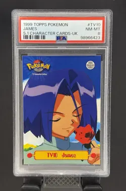 James topps PSA 8 Pokemon Card #TV10 1999 Series 1 Character Cards - Image 1