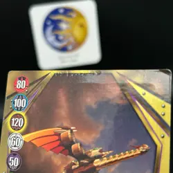 Bakugan DOUBLE SHOT Metal Gate Card GOLD 2010 BA1157-GA-SM-GBL 13/48d IMPRINTED - Image 2