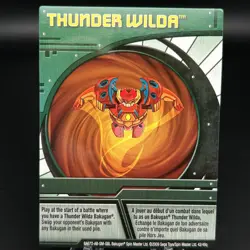 Bakugan THUNDER WILDA Green Ability Card 2009 BA672-AB-SM-GBL 42/48q - Image 1