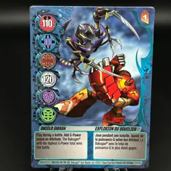 Bakugan SHIELD SMASH Blue Ability Card BA1335-AB-SM-GBL 38/48g MECHTANIUM SURGE - Image 1