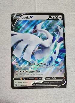 Pokemon TCG- Lugia V SWSH301- JUMBO/OVERSIZED Black Star Holo Promo Card - Image 1
