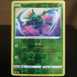 Scyther 004/192 LP/NM Reverse Holo Rebel Clash Foil Pokemon Card 4/192 04/192 - Image 1