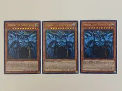 Yugioh Obelisk the Tormentor x 3 - Limited Edition Ultra Rare LP Free Holo Card - Image 1