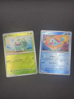 Scarlet and Violet 151 Costco Pokemon Starters Promo Cards Cosmos Reverse Holos - Image 2
