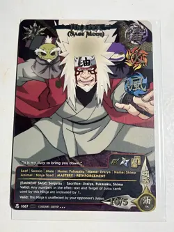 Naruto CCG Card #1067 Set 20: Jiraiya (Sage Mode) - Super Rare - Image 1