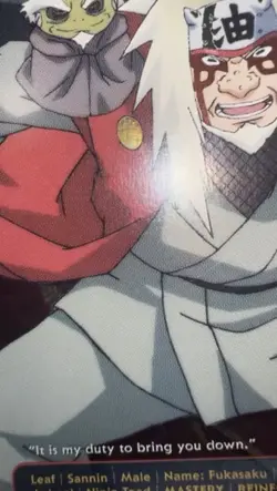 Naruto CCG Card #1067 Set 20: Jiraiya (Sage Mode) - Super Rare - Image 4