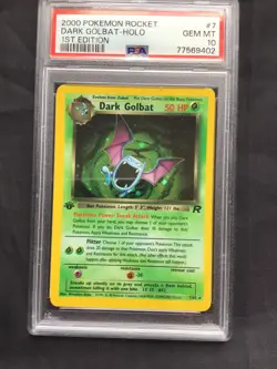Pokemon Cards: Team Rocket 1st Edition Rare Holo: Dark Golbat 7/82 PSA 10 - Image 2