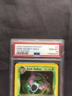 Pokemon Cards: Team Rocket 1st Edition Rare Holo: Dark Golbat 7/82 PSA 10 - Image 3