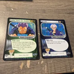 DRAGON BALL Z 2 CARD PREVIEW FOIL LOT TOO LATE TRUNKS FINDS THE ANSWER DBZ CCG - Image 1