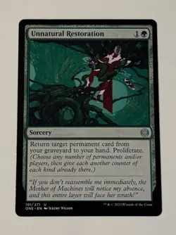 MTG Unnatural Restoration - Phyrexia: All Will Be One - LP - Image 1