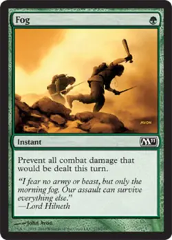 Moderate Play, English MTG Foil Fog - Foil Magic 2011 Magic the Gathering - Image 1