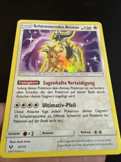 Schimmerndes Arceus 67/73 Holo Full Art Pokemon Shining Legends SLG NM Deutsch - Image 4