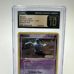 2006 Pokemon EX Legend Maker Wynaut Reverse Holo Foil Stamped 71 CGC 10 Pristine - Image 2