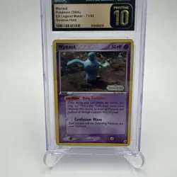 2006 Pokemon EX Legend Maker Wynaut Reverse Holo Foil Stamped 71 CGC 10 Pristine - Image 3