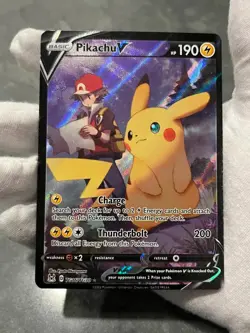 Pokemon TCG Pikachu V TG16/TG30 Lost Origin Trainer Gallery Holo Full Art LP - Image 3