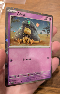 HD HOLO Abra 063/165 Cosmos Holo 151 Pokemon Master Set - Image 3