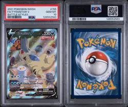 Pokemon TCG Tyranitar v Full Art Holo Ultra Rare Battle Styles PSA 10 - Image 3