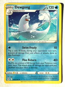 Dewgong 034/196 Non Holo Rare - Lost Origin Pokemon TCG Pack Fresh Near Mint NM - Image 1