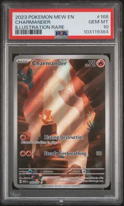 2023 Pokemon TCG 151 Charmander 168/165 PSA 10 GEM MT Illustration Rare English - Image 4