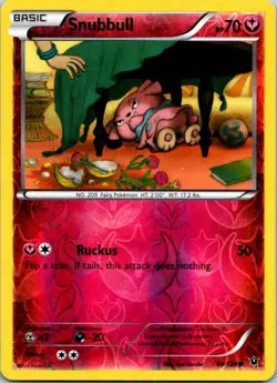 Snubbull 68/124 Reverse Holo XY Fates Collide 2016 Rare Pokemon TCG LP- - Image 1